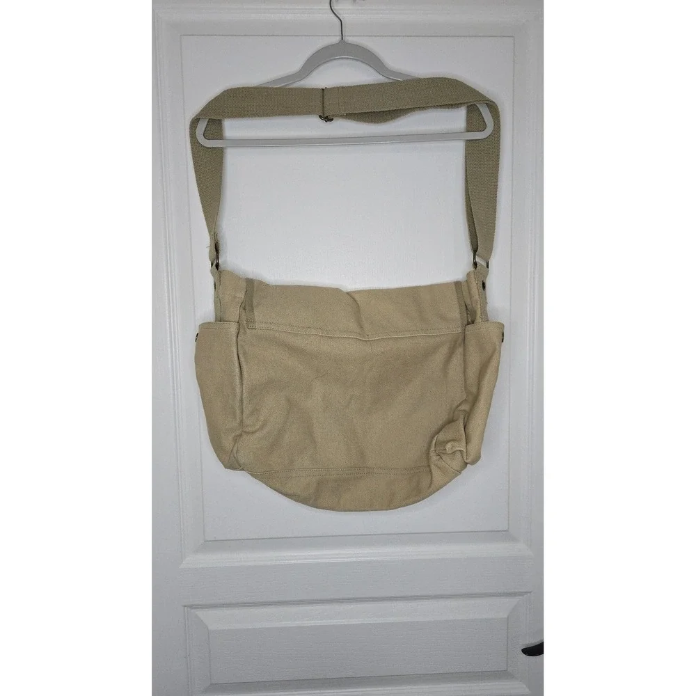 Strand Books Rothco Khaki Canvas Messenger Bag Crossbody Field Bag 1927 Graphic